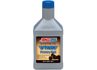 Plně syntetický převodový olej pro motocykly AMSOIL Synthetic V-Twin Primary Fluid 946 ml